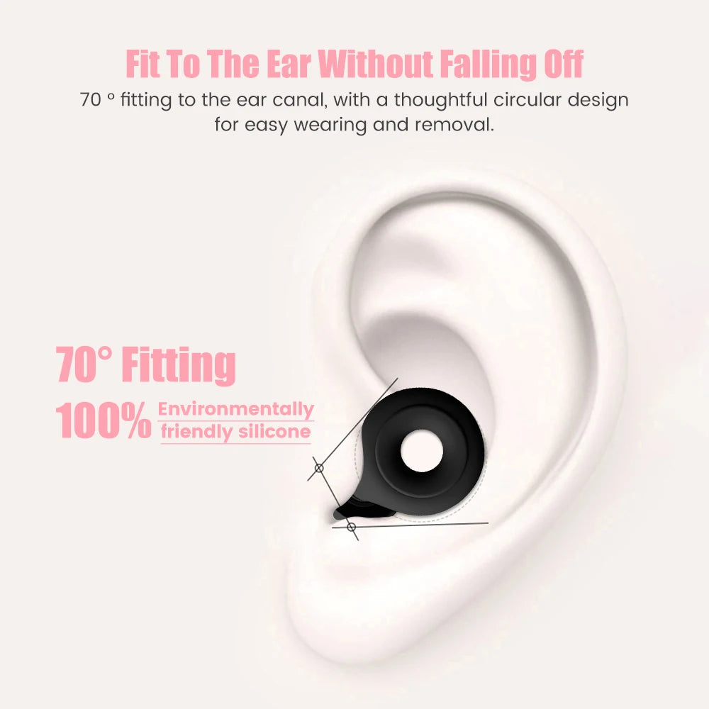 Silicone Ring Sleep Soundproof Earplugs Anti Noise Reduction 5 dB Noise Ring Earplug Mute Earplugs Adjustable Earphone Mute Tool