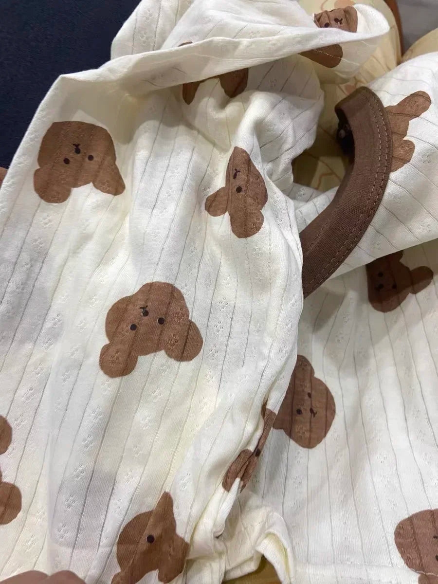 Autumn Baby Clothes Children Loungewear Long Sleeve Pajamas for Cute Deisgn Lightweight Comfortable Fabric Sleepwear Outfit