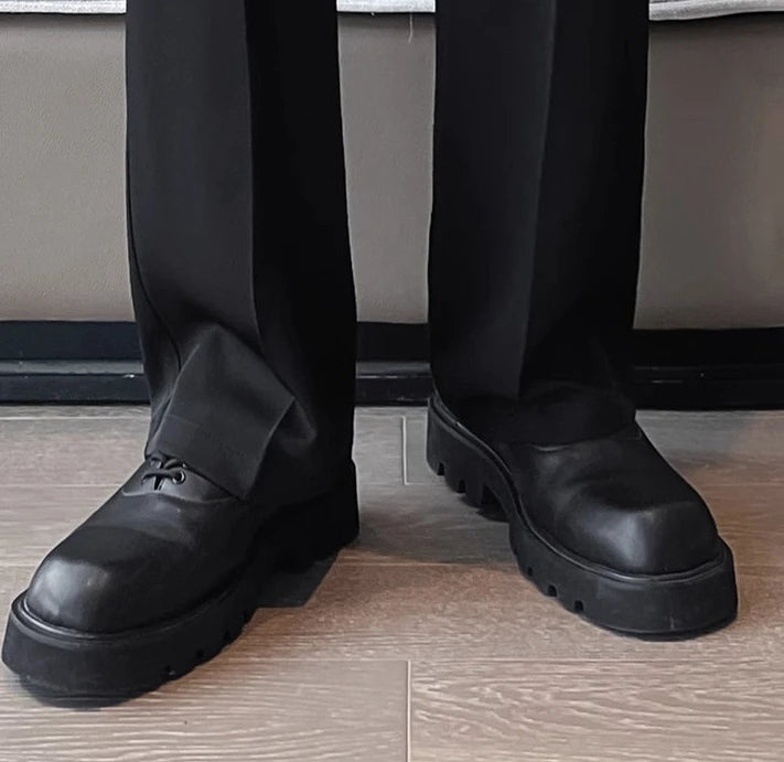 Wide Leg Gray Baggy Men's Summer Pants Tailoring Chinese Homme Dress Slacks Spring Clothes Male Suit Trousers Formal Designer Up