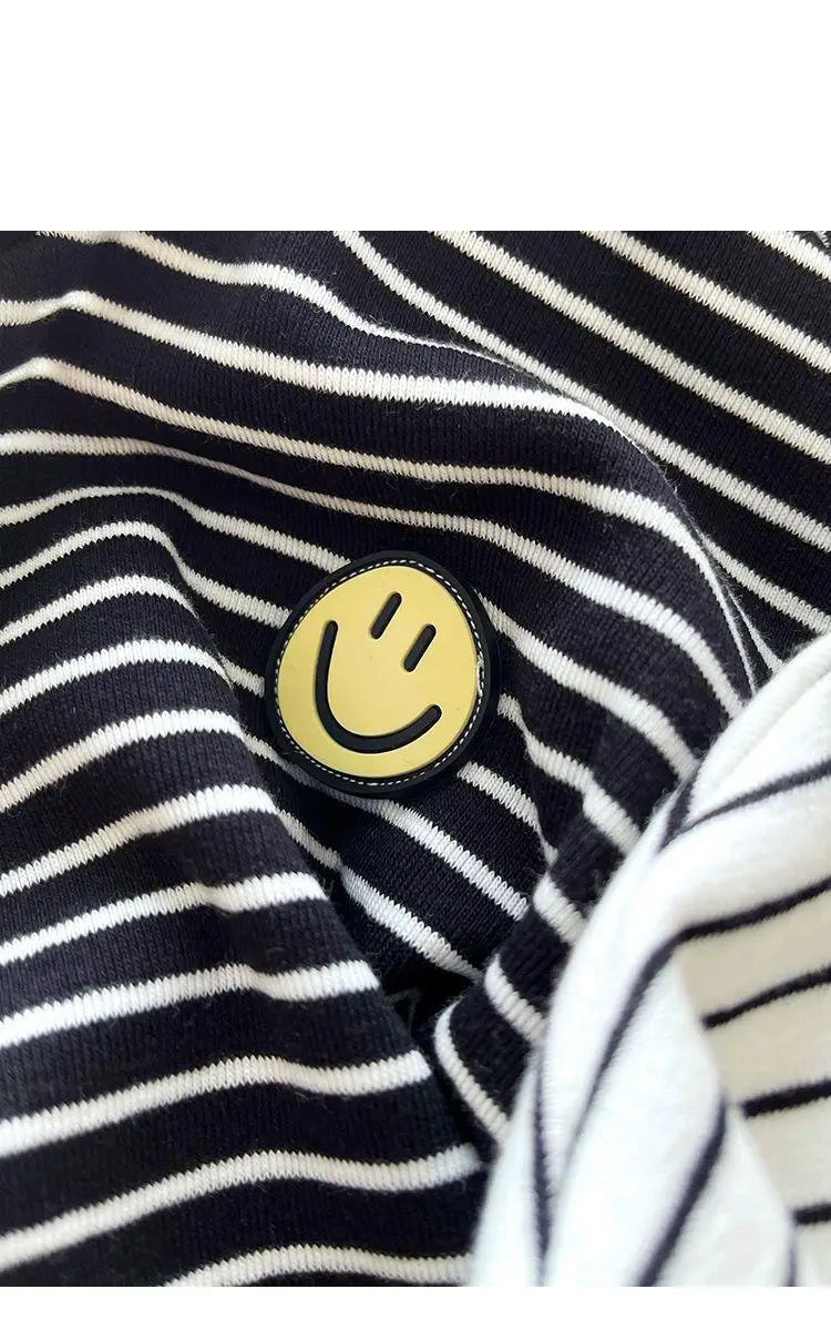 Striped Cute Baby Long Sleeved T-shirt Children Clothes Tops Boy's Sweatshirt Kids O-neck Pullover Blouse 1 2 3 4 5 6years