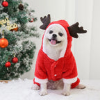 Pet Dog Cat Halloween Christmas Costume Cosplay Elk Dog Costumes for Small Dogs Winter Warm Dog Cat Clothes