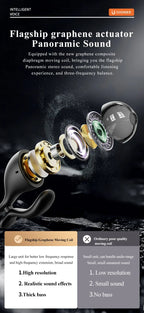 Gionee JL007 Ear Clip Equalize Earphones Wireless Bluetooth Earbuds ENC Noise Reduction Headphones with Mic Smart Equalizer App
