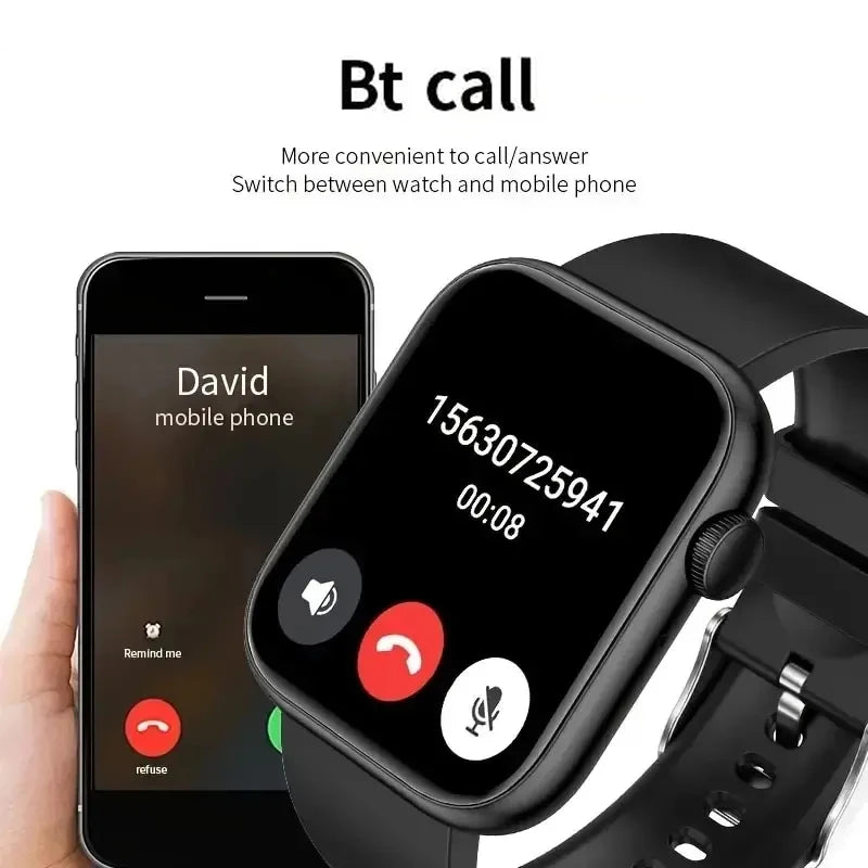 LAXASFIT 2025 New Smartwatch For Men Android IOS 1.73" Screen Bluetooth Call Blood Oxygen Pressure Monitoring Smart Watch Women