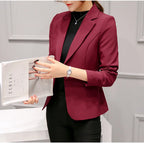 Spring New Women's Long-sleeved Suit Jacket, Korean Style Slim Short Coat Women, Asian Size M-XXXL, Girl's Blazers