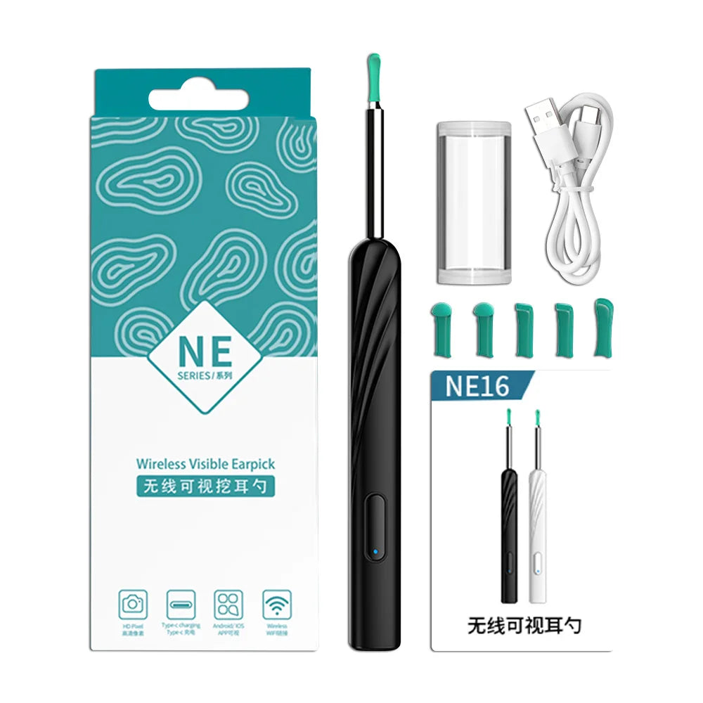 Wireless Visual Ear Pick Camera Ear Wax Removal Tool Picker Ear Cleaner Wax Removal  Earwax Cleaning Endoscope Kit Spoon Earpick