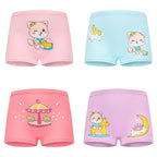 4 Pieces/lot Design Children's Girls Panties Cotton Soft Pretty Cartoon Unicorn Child Underwear for Girls Kids Boxer Breathable