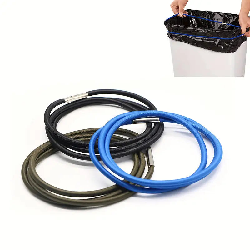 Elastic Trash Can Bands Colorful Adjustable Rubber Bands Cord Lock Household Garbage Can Bands for Home Office Litter Box