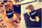 Police Suit Cosplay Dog Clothes Black Elastic Vest Puppy T-Shirt Coat Accessories Apparel Costumes Pet Clothes for Dogs Cats