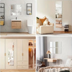 4pcs 20/30cm 3D Self-adhesive Mirror Wall Stickers Thickened  Flexible DIY Art Acrylic Mirror Stickers Living Room Decoration