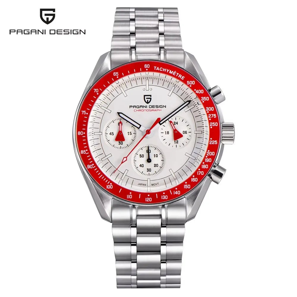 2025 New PAGANI DESIGN Moon V6 Men's Watches Luxury Quartz Watch For Man Chronograph VK63 Men Gift AR Sapphire Mirror Luminous