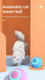 Interactive Cat Toy Ball Rolling Balls Pet Kitten Cats Teaser Automatic Electric Smart Game Plush Toys Play Stimulator Training