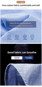 2025 Cotton Stand-up Neck Oxford Spinning Anti-wrinkle Casual  Spring  Autumn New Men's Shirt Jackets  Long Sleeve Shirt Men's