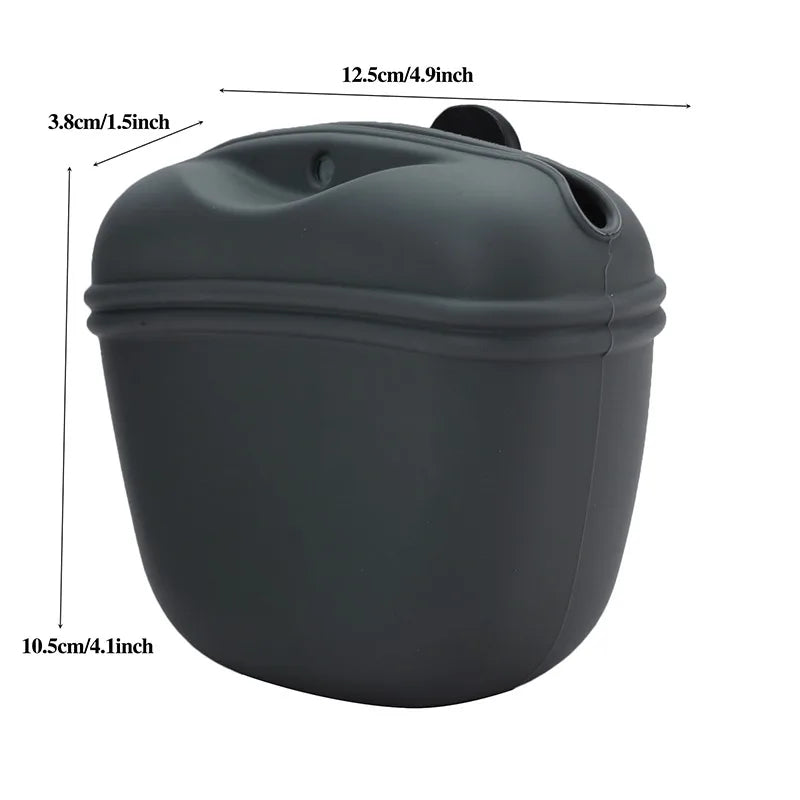 Portable Silicone Dog Treat Bag Outdoor Dog Treat Pouch for Training Feeding Bag Large Capacity Pet Trainer Waist Bag Dog Suppli