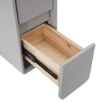 Modern Rectangular Nightstand Bedside Table with Drawers Small Narrow Nightstand