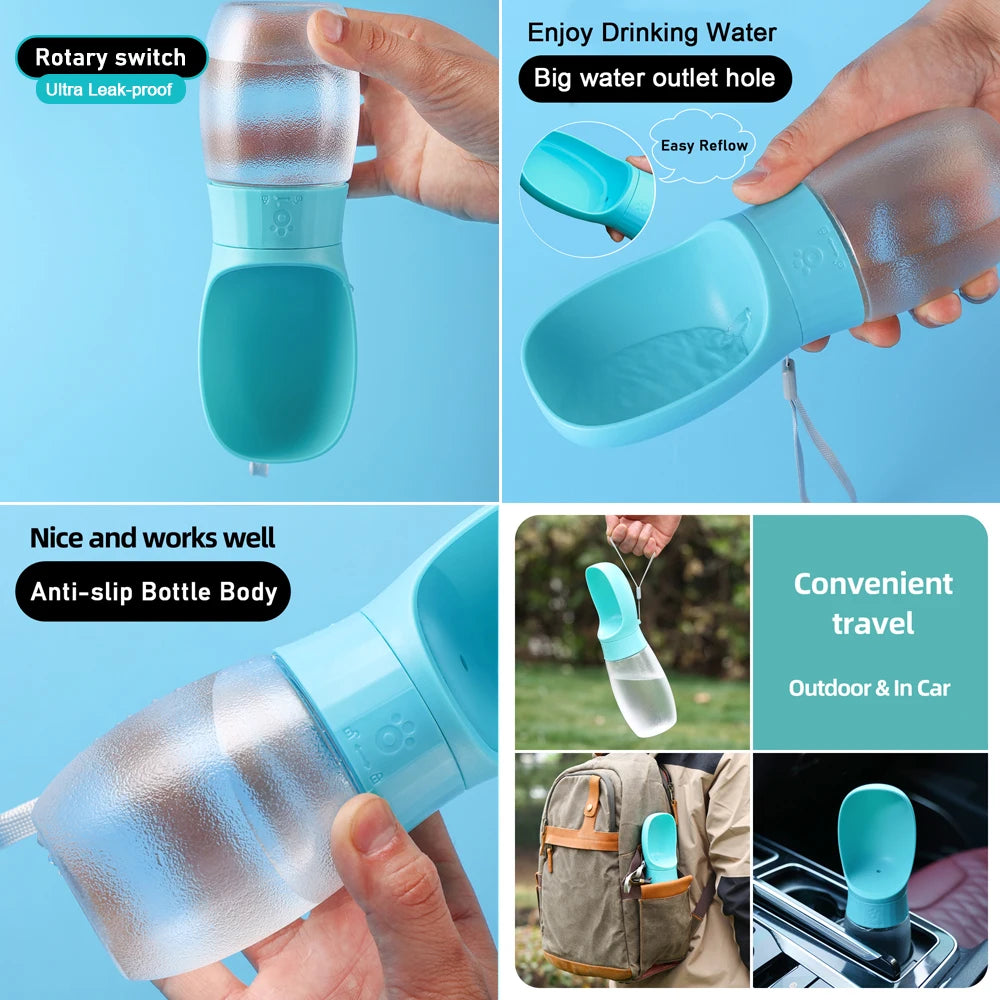 500ml Big Dog Water Bottle Portable Drinking Bowl For Small Medium Dogs Cat Travel Hiking Puppy Pet Water Dispenser Cup Labrodor