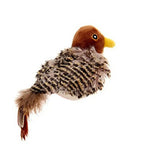 Interactive Electronic Cat Toy Sparrow Shaped Bird Simulation Sound Toy Plush Cats Pets Teasing Toys Kitten Chirping Bird Toys