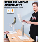 Eary Portable Laptop Stand for Desk Adjustable Height Holder for Macbook Air Pro Stable Stand Gifts for Girls Mom Students Kids