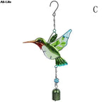 1PC New Lover Bird Dophin Valetines Gifts Plastic Dophin Wind Chime Bell Garden Living Decor Ornament Home Garden Decor
