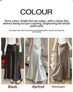 Spring 2025 High-Waisted Hoop Skirt Women's Vinegar Slimfish Tail Skirt A- Line Flared Hip Covering Long Dress