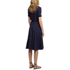 2025 Short-Sleeved Casual Midi Dress Summer Clothes Fashion Casual Office Lady Dresses for Women Vestidos