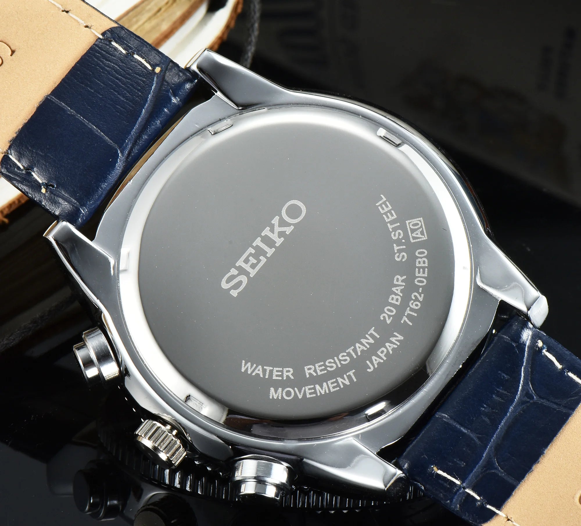 SEIKO Men's Sports Quartz Waterproof Watch, Multifunctional Dial Luminous Hands and Markers, Stainless Steel or Rubber Strap.