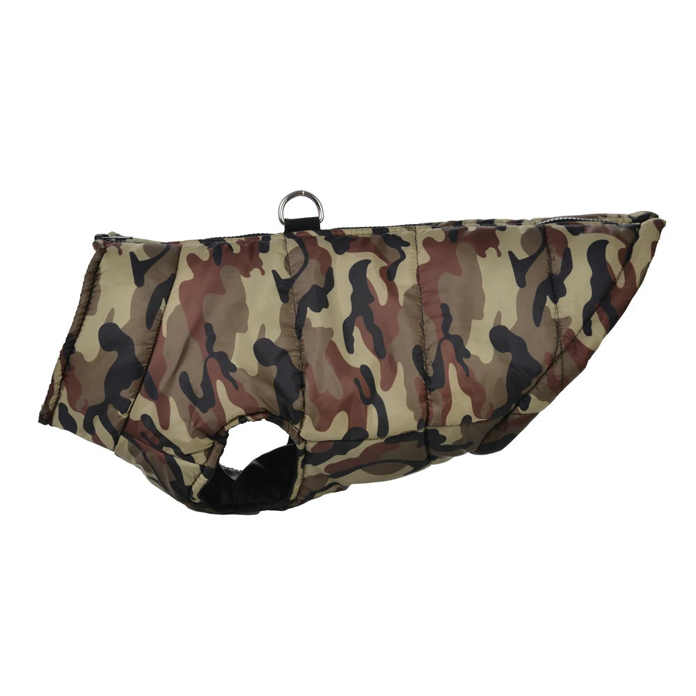 Large Dog Clothes Winter Jacket For Labrodor Clothing Camouflage Padded Dogs Vest Costume With Zipper Winter Bulldog Pet Outfits