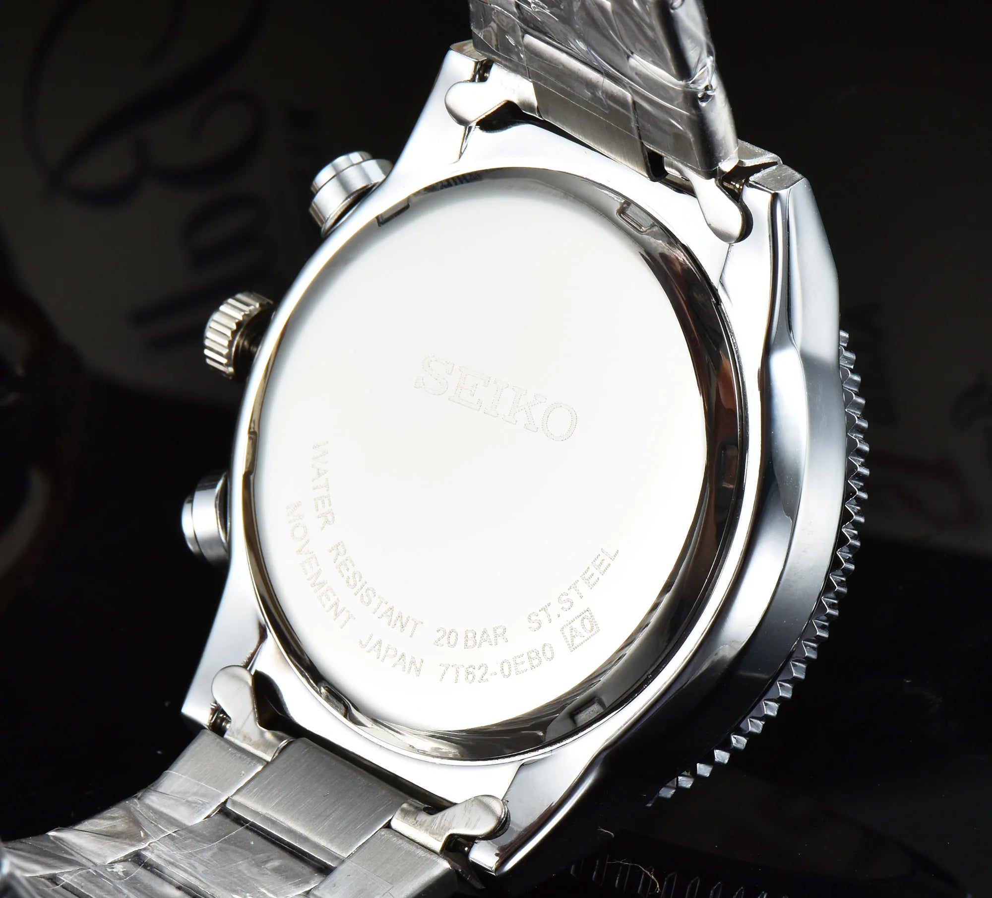 SEIKO Men's Sports Quartz Waterproof Watch, Multifunctional Dial Luminous Hands and Markers, Stainless Steel or Rubber Strap.