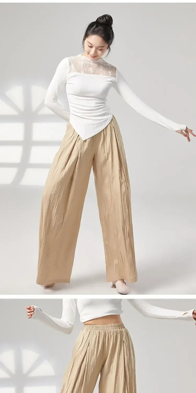 Modern Dance Practice Suit New Wide-leg Pants Chinese Classical Dance Suit Shape Female Teacher Dance Pants in Class