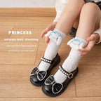 Kuromi Melody Cinnamoroll Kitty Cat Sanrio Socks for Children's Girls Cartoon Kawaii Korean Style Mid-Tube Trendy Student Socks