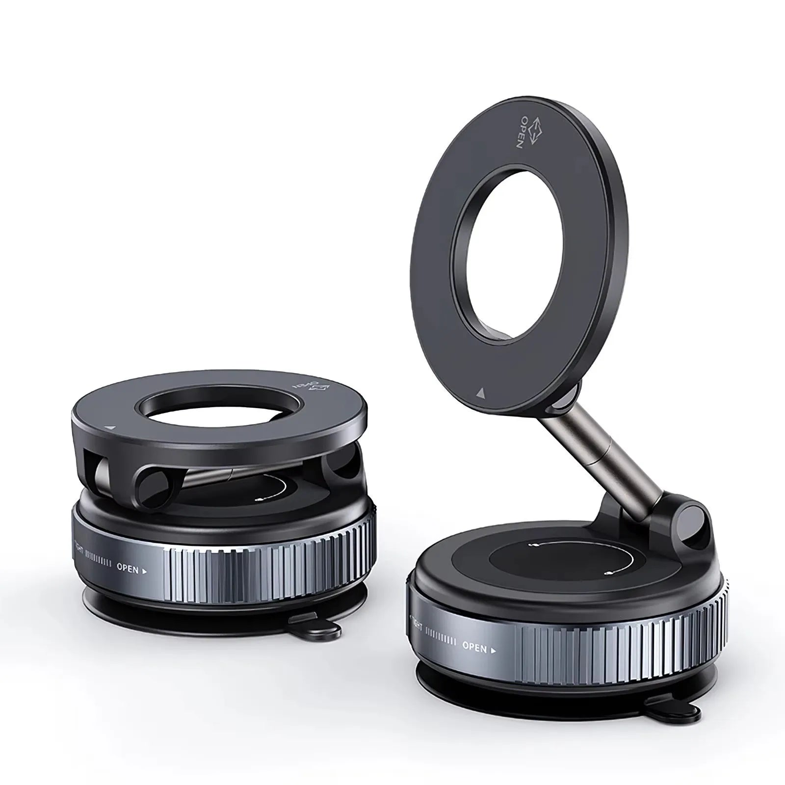 360° Vacuum Strong Suction Cup Magnetic Car Phone Holder for All Smartphones & All Car Models adjustable for Mirror Shower Gym