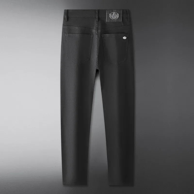 WhiteJeans Men's High-End European Style Jeans Lightweight Luxury Trendy Long Pants Business Casual Pants For Spring 2024