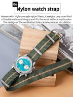 ADDIESDIVE AD2095 Watch of Men 60min Chronograph Quartz Wristwatch Bubble Mirror Glass Luminous Waterproof Men's Watches 38mm