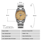 BERNY Watches for Men Luminous AR Sapphire Classic Dress Business Quartz Men's Watch 10ATM Elegant Fashion Casual Wristwatch