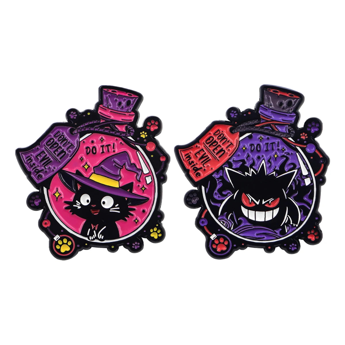 2-10pcs/set Funny Animals Series Enamel Pin Cartoon Cats Dogs Brooch Set Lapel Pins Badge on Backpack Clothing Accessories Gifts