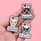 2-10pcs/set Funny Animals Series Enamel Pin Cartoon Cats Dogs Brooch Set Lapel Pins Badge on Backpack Clothing Accessories Gifts