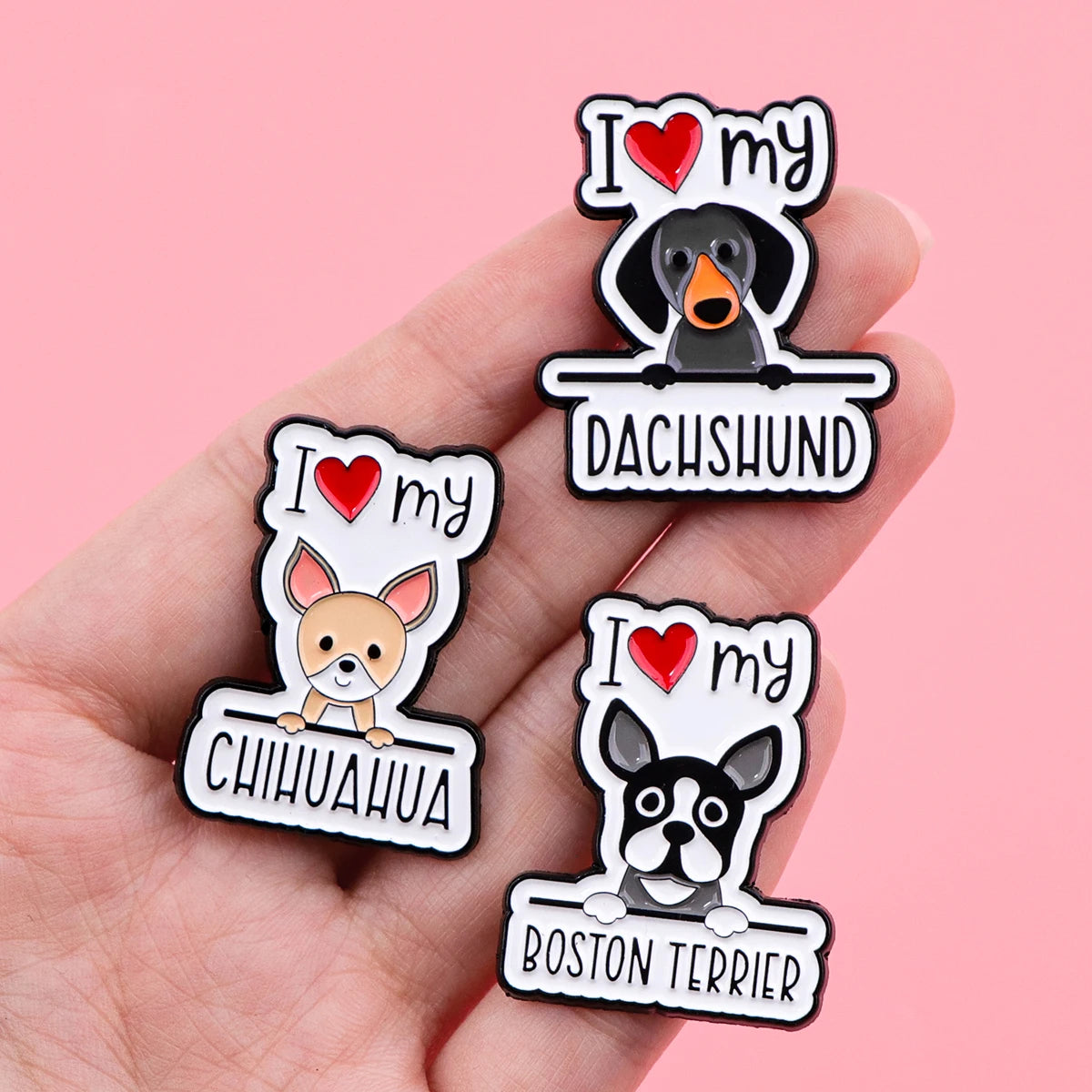 2-10pcs/set Funny Animals Series Enamel Pin Cartoon Cats Dogs Brooch Set Lapel Pins Badge on Backpack Clothing Accessories Gifts