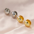 2025 Gold Silver Color Ball Round Simple Hight Quality Luxury Earrings Punk Geometric Stud Earrings For Women Party Jewelry Gift