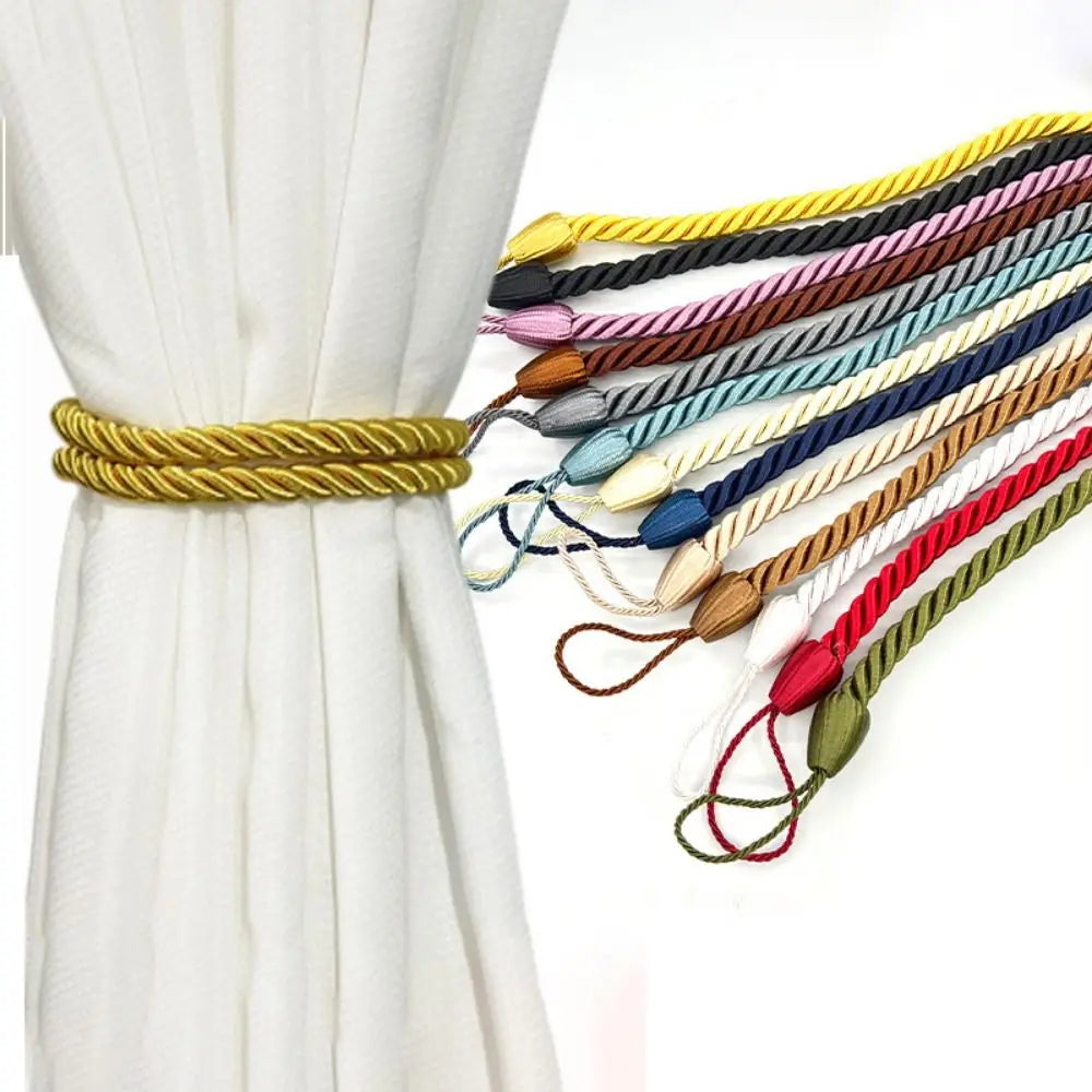 2Pcs Handmad Curtain Woven Tiebacks Ins Style Light Luxury Curtains Binding Rope Easy to Use Curtains Tied Strap
