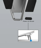 2Pcs Desktop Foldable Laptop Stand Base Portable Small Metal Base Universal Anti-Slip Stand Adjustable Notebook Cooling Holder