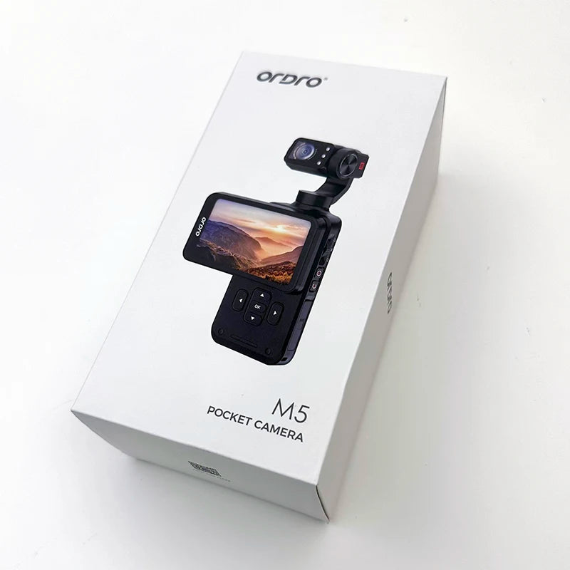 ORDRO M5 Pocket Video Camera Action Vlogging Digital Camcorder 5K 3-axis Face Tracking 3.5" Touch Screen Infrared Night Vision