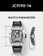 Luxury Automatic Watches Mens Mechanical Watch Bracelet Accessories  Waterproof Stainless Steel Clock Relogio