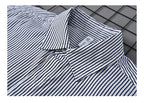 2025 Spring Summer New Casual Striped Cotton Short Sleeve Shirts for Men Clothing Soft Turn-down Collar Shirts DCC03