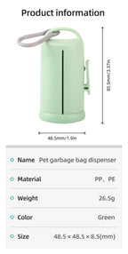 Dog Poop Bags Dispenser for Small Medium Large Dogs Pets Mini Travel Garbage Bag Box Outdoor Waste Bag Holder Pet Cleaning Tools