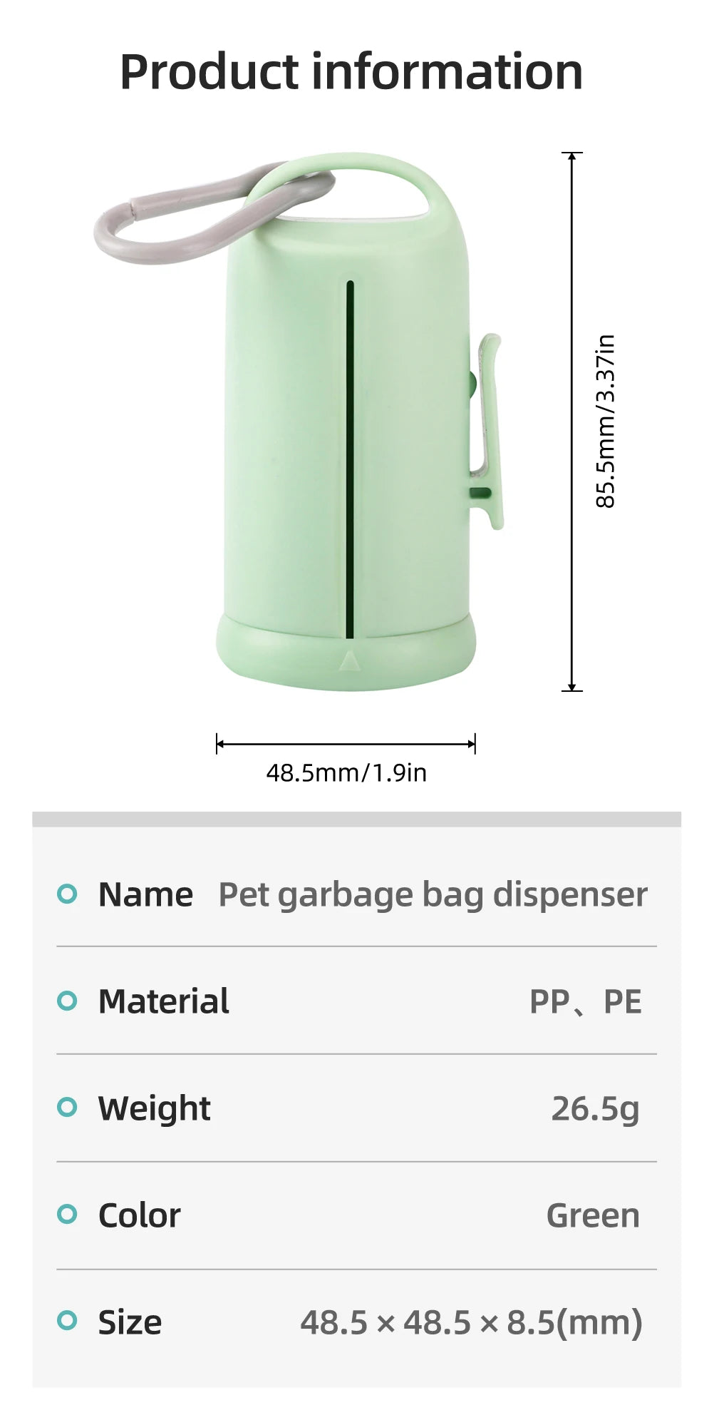 Dog Poop Bags Dispenser for Small Medium Large Dogs Pets Mini Travel Garbage Bag Box Outdoor Waste Bag Holder Pet Cleaning Tools