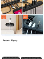 Self-Adhesive Power Cord Cord Manager Fixed Chuck Plug Mouse Cable Headset Winder Mobile Phone Data Cable Card Silicone Desktop
