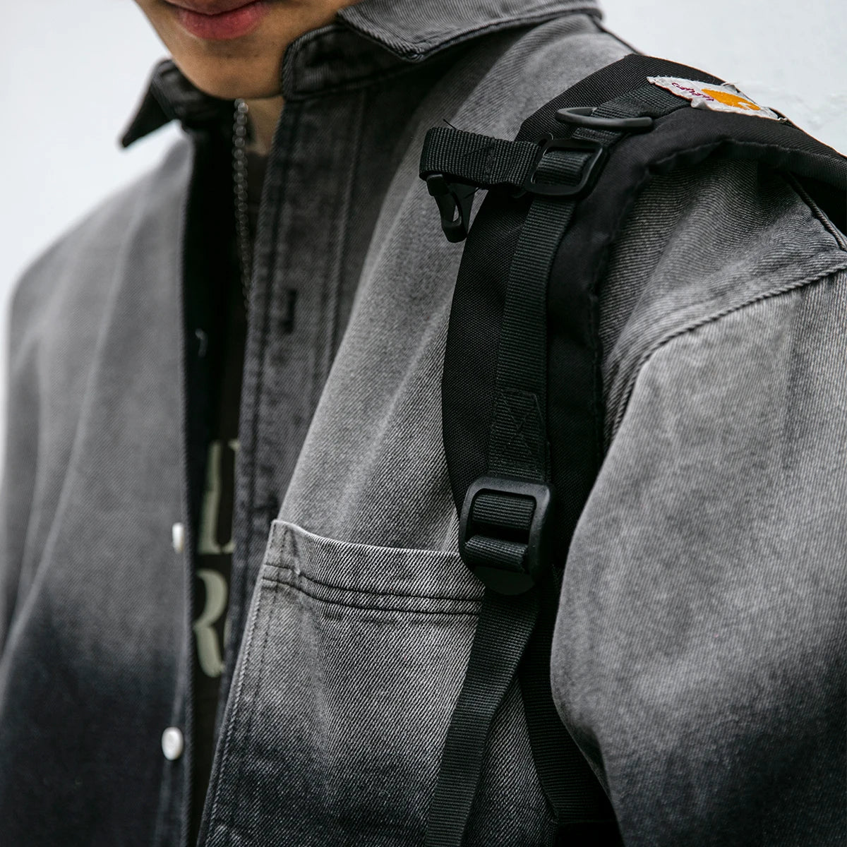 Korean fashion washed gradient denim shirt for men clothing High quality streetwear harajuku casual coat tremdy Long sleeve male