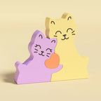 Dogs Family Puzzles Clay Silicone Mold Cat Bear Elephant Gypsum Plaster Mould Animal Craft Ornament Cement Concrete Resin Mold