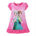 New kids Nightdress Elsa Cartoon Dress Minnie Printing Sleepwear Girls Nightgowns Children Party Dresses Pajamas Girls Dress
