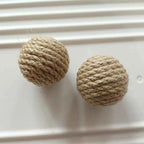 5PCS Cats Sounding Ball Interactive Handmade Sisal Cat Scratching Ball Make Sounds Cat Toy Home Kitten Ball Toys
