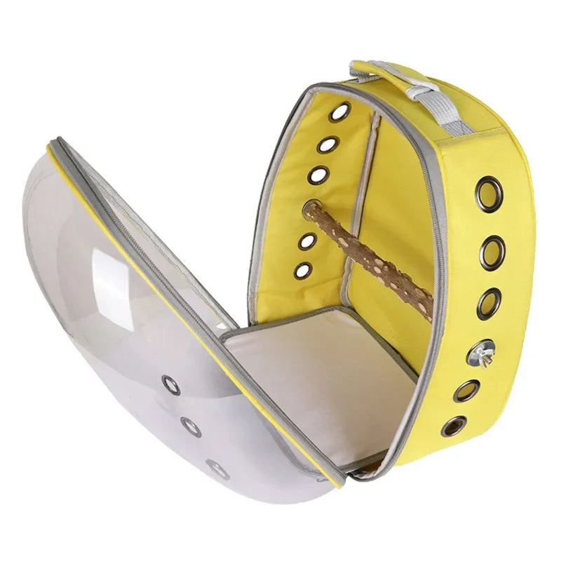 New Bird Carrier Small Pet Travel Bag for Small Parrot Lightweight Portable Backpack Transparent Pet Bird Cage